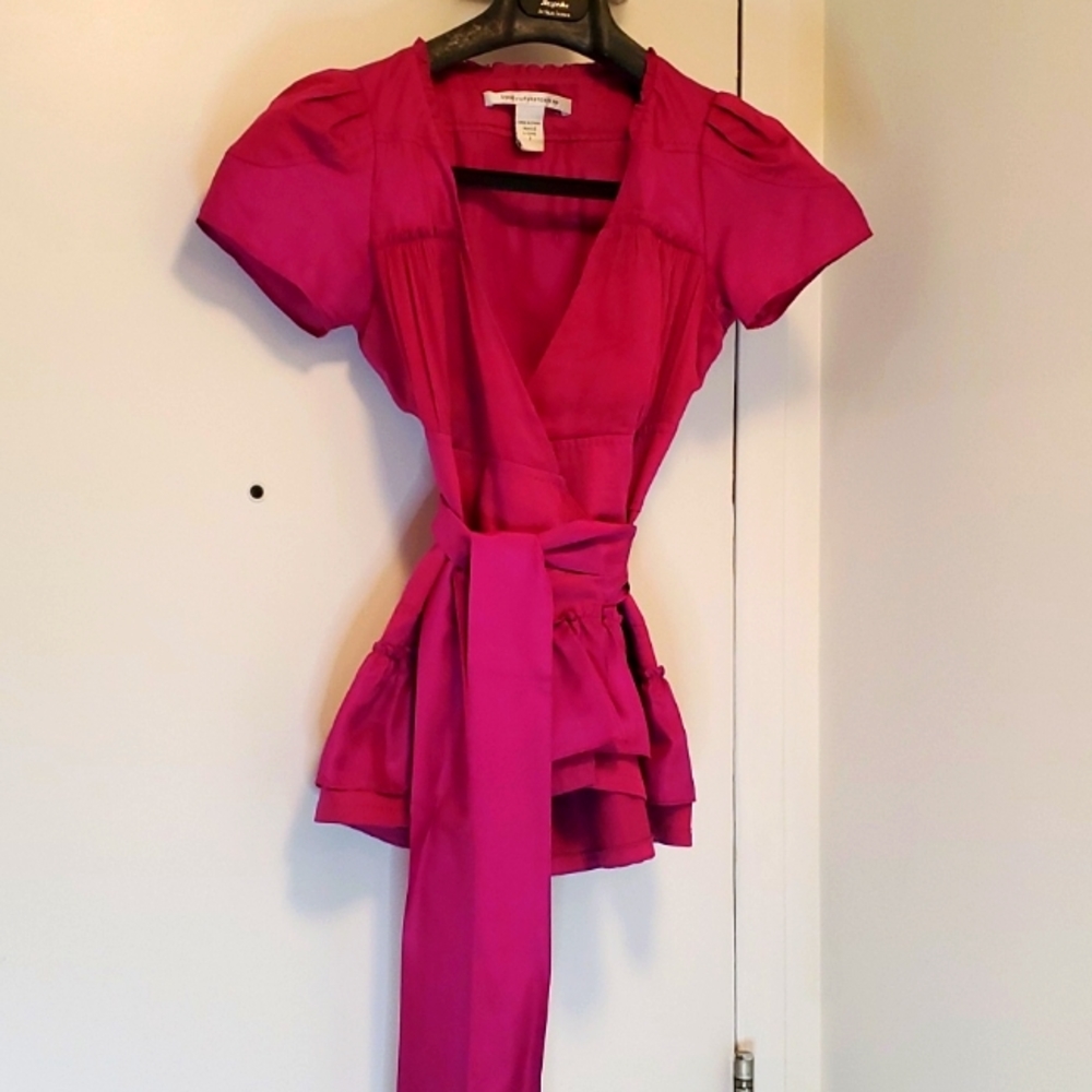 Diane von Furstenberg silk wrap top